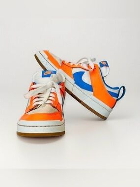 NIKE Dunk Low Disrupt Supa Sneakers Multicolor White Orange Blue Men’s 8.5